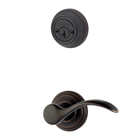 Kwikset Pembroke Lever Interior Double Cylinder Handleset Trim 967PML-LH-11P-SMT